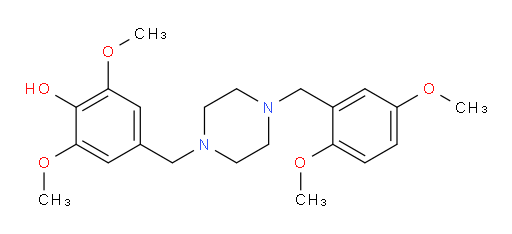 4-[[4-[(2,5-Dimethoxyphenyl)methyl]-1-piperazinyl]methyl]-2,6-dimethoxyphenol (ACI)