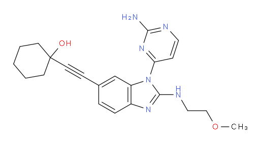 1-[2-[1-(2-Amino-4-pyrimidinyl)-2-[(2-methoxyethyl)amino]-1H-benzimidazol-6-yl]ethynyl]cyclohexanol (ACI)