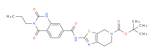 1,1-Dimethylethyl 6,7-dihydro-2-[[(1,2,3,4-tetrahydro-2,4-dioxo-3-propyl-7-quinazolinyl)carbonyl]amino]thiazolo[5,4-c]pyridine-5(4H)-carboxylate (ACI)