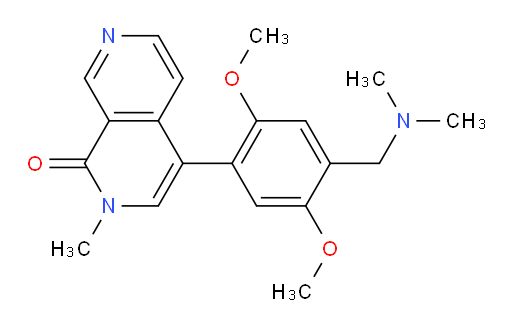 4-[4-[(Dimethylamino)methyl]-2,5-dimethoxyphenyl]-2-methyl-2,7-naphthyridin-1(2H)-one (ACI)