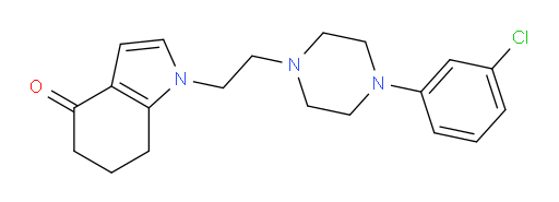 1-[2-[4-(3-Chlorophenyl)-1-piperazinyl]ethyl]-1,5,6,7-tetrahydro-4H-indol-4-one (ACI)