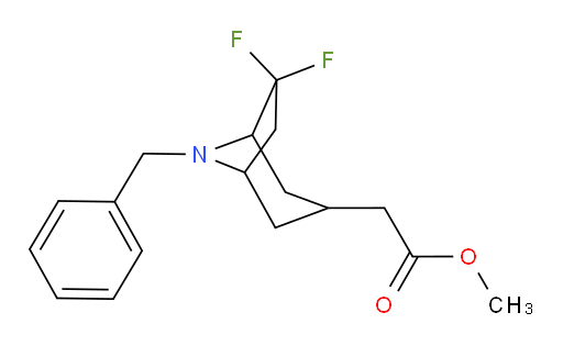 Methyl 6,6-difluoro-8-(phenylmethyl)-8-azabicyclo[3.2.1]octane-3-acetate (ACI)