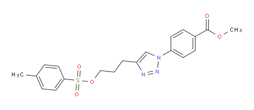 Methyl 4-[4-[3-[[(4-methylphenyl)sulfonyl]oxy]propyl]-1H-1,2,3-triazol-1-yl]benzoate (ACI)