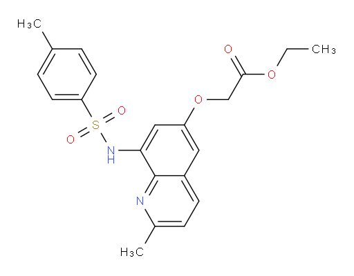 Ethyl 2-[[2-methyl-8-[[(4-methylphenyl)sulfonyl]amino]-6-quinolinyl]oxy]acetate (ACI)