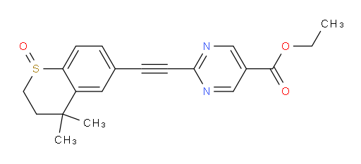 Ethyl 2-[2-(3,4-dihydro-4,4-dimethyl-1-oxido-2H-1-benzothiopyran-6-yl)ethynyl]-5-pyrimidinecarboxylate (ACI)