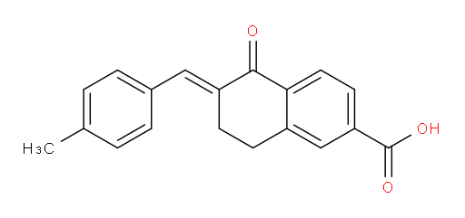 (6E)-5,6,7,8-Tetrahydro-6-[(4-methylphenyl)methylene]-5-oxo-2-naphthalenecarboxylic acid (ACI)