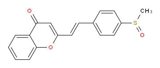 2-[(1E)-2-[4-(Methylsulfinyl)phenyl]ethenyl]-4H-1-benzopyran-4-one (ACI)