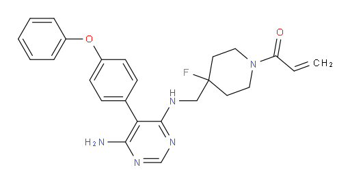 1-[4-[[[6-Amino-5-(4-phenoxyphenyl)-4-pyrimidinyl]amino]methyl]-4-fluoro-1-piperidinyl]-2-propen-1-one (ACI)