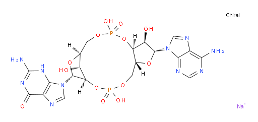 2′-Guanylic acid, adenylyl-(3′→5′)-, cyclic nucleotide, sodium salt (1:2) (ACI)