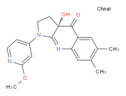 (3aS)-1,2,3,3a-Tetrahydro-3a-hydroxy-1-(2-methoxy-4-pyridinyl)-6,7-dimethyl-4H-pyrrolo[2,3-b]quinolin-4-one (ACI)