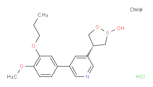 Pyridine, 3-[(4R)-2-hydroxy-1,2-oxaborolan-4-yl]-5-(4-methoxy-3-propoxyphenyl)-, hydrochloride (1:1) (ACI)
