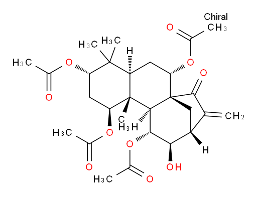 Kaur-16-en-15-one, 1,3,7,11-tetrakis(acetyloxy)-12-hydroxy-, (1α,3β,7β,11β,12α)- (9CI)