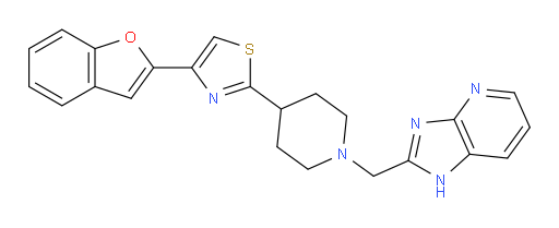 2-[[4-[4-(2-Benzofuranyl)-2-thiazolyl]-1-piperidinyl]methyl]-3H-imidazo[4,5-b]pyridine (ACI)