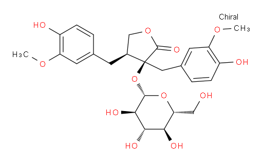 (3S,4S)-3-(β-D-Glucopyranosyloxy)dihydro-3,4-bis[(4-hydroxy-3-methoxyphenyl)methyl]-2(3H)-furanone (ACI)