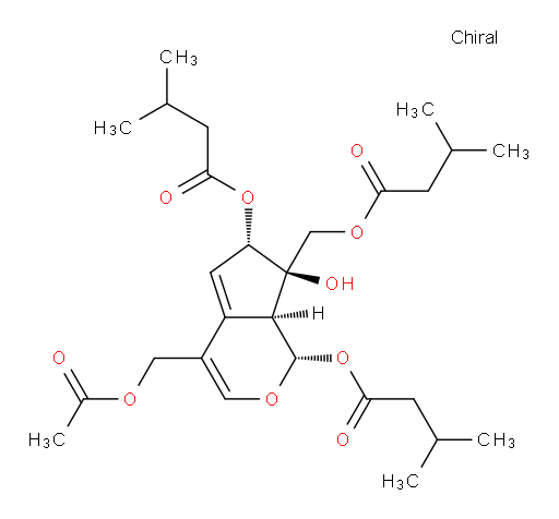 1,1′-[(1S,6S,7R,7aS)-4-[(Acetyloxy)methyl]-1,6,7,7a-tetrahydro-7-hydroxy-7-[(3-methyl-1-oxobutoxy)methyl]cyclopenta[c]pyran-1,6-diyl] bis(3-methylbutanoate) (ACI)