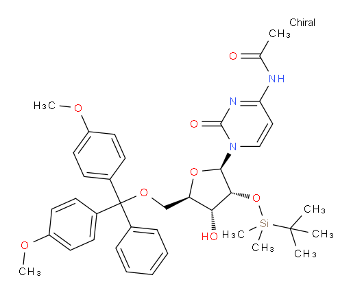 N-Acetyl-5′-O-[bis(4-methoxyphenyl)phenylmethyl]-2′-O-[(1,1-dimethylethyl)dimethylsilyl]cytidine (ACI)
