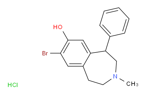 1H-3-Benzazepin-7-ol, 8-bromo-2,3,4,5-tetrahydro-3-methyl-5-phenyl-, hydrochloride (1:1) (ACI)