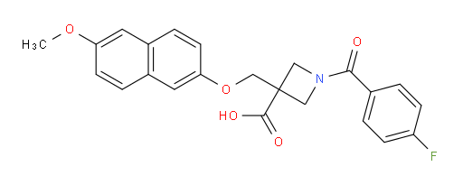 1-(4-fluorobenzoyl)-3-[(6-methoxynaphthalen-2-yl)oxymethyl]azetidine-3-carboxylic acid