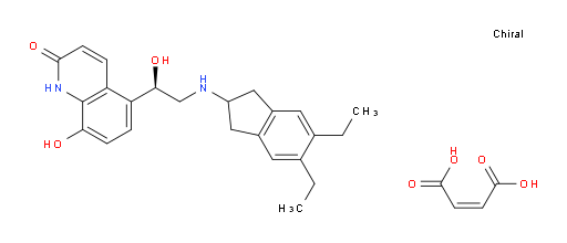 (R)-5-(2-((5,6-diethyl-2,3-dihydro-1H-inden-2-yl)amino)-1-hydroxyethyl)-8-hydroxyquinolin-2(1H)-one maleate