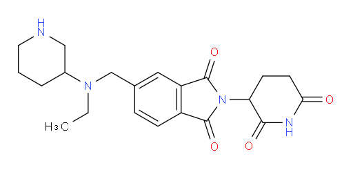 2-(2,6-dioxopiperidin-3-yl)-5-{[ethyl(piperidin-3-yl)amino]methyl}-2,3-dihydro-1H-isoindole-1,3-dione
