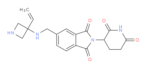 2-(2,6-dioxopiperidin-3-yl)-5-{[(3-ethenylazetidin-3-yl)amino]methyl}-2,3-dihydro-1H-isoindole-1,3-dione