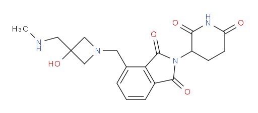 2-(2,6-dioxopiperidin-3-yl)-4-({3-hydroxy-3-[(methylamino)methyl]azetidin-1-yl}methyl)-2,3-dihydro-1H-isoindole-1,3-dione