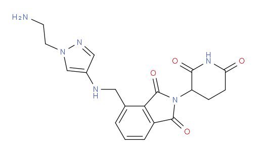 4-({[1-(2-aminoethyl)-1H-pyrazol-4-yl]amino}methyl)-2-(2,6-dioxopiperidin-3-yl)-2,3-dihydro-1H-isoindole-1,3-dione