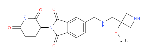 2-(2,6-dioxopiperidin-3-yl)-5-({[(3-methoxyazetidin-3-yl)methyl]amino}methyl)-2,3-dihydro-1H-isoindole-1,3-dione