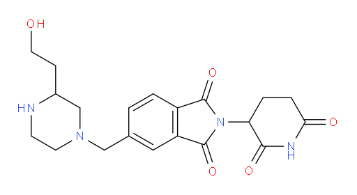 2-(2,6-dioxopiperidin-3-yl)-5-{[3-(2-hydroxyethyl)piperazin-1-yl]methyl}-2,3-dihydro-1H-isoindole-1,3-dione