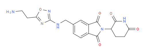 5-({[5-(2-aminoethyl)-1,2,4-oxadiazol-3-yl]amino}methyl)-2-(2,6-dioxopiperidin-3-yl)-2,3-dihydro-1H-isoindole-1,3-dione