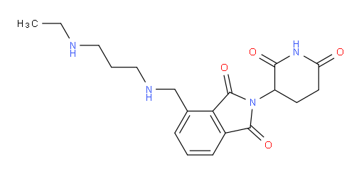 2-(2,6-dioxopiperidin-3-yl)-4-({[3-(ethylamino)propyl]amino}methyl)-2,3-dihydro-1H-isoindole-1,3-dione