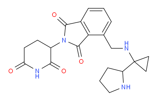 2-(2,6-dioxopiperidin-3-yl)-4-({[1-(pyrrolidin-2-yl)cyclopropyl]amino}methyl)-2,3-dihydro-1H-isoindole-1,3-dione
