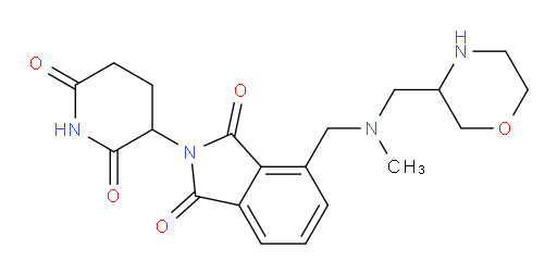 2-(2,6-dioxopiperidin-3-yl)-4-({methyl[(morpholin-3-yl)methyl]amino}methyl)-2,3-dihydro-1H-isoindole-1,3-dione