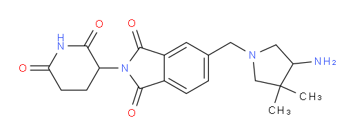 5-[(4-amino-3,3-dimethylpyrrolidin-1-yl)methyl]-2-(2,6-dioxopiperidin-3-yl)-2,3-dihydro-1H-isoindole-1,3-dione