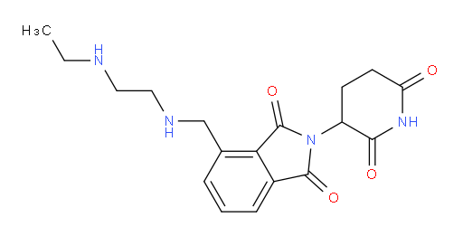 2-(2,6-dioxopiperidin-3-yl)-4-({[2-(ethylamino)ethyl]amino}methyl)-2,3-dihydro-1H-isoindole-1,3-dione