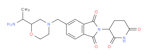 5-{[2-(1-aminoethyl)morpholin-4-yl]methyl}-2-(2,6-dioxopiperidin-3-yl)-2,3-dihydro-1H-isoindole-1,3-dione