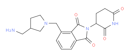 4-{[3-(aminomethyl)pyrrolidin-1-yl]methyl}-2-(2,6-dioxopiperidin-3-yl)-2,3-dihydro-1H-isoindole-1,3-dione