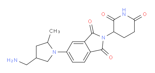 5-[4-(aminomethyl)-2-methylpyrrolidin-1-yl]-2-(2,6-dioxopiperidin-3-yl)-2,3-dihydro-1H-isoindole-1,3-dione