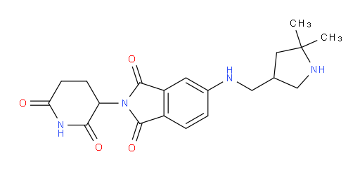5-{[(5,5-dimethylpyrrolidin-3-yl)methyl]amino}-2-(2,6-dioxopiperidin-3-yl)-2,3-dihydro-1H-isoindole-1,3-dione