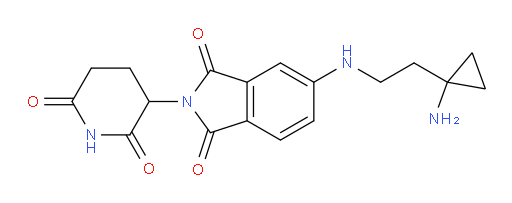 5-{[2-(1-aminocyclopropyl)ethyl]amino}-2-(2,6-dioxopiperidin-3-yl)-2,3-dihydro-1H-isoindole-1,3-dione