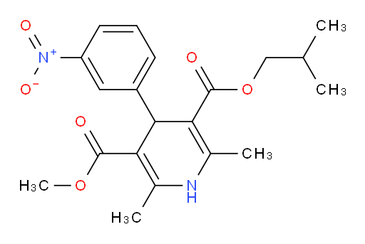 3-methyl 5-(2-methylpropyl) 2,6-dimethyl-4-(3-nitrophenyl)-1,4-dihydropyridine-3,5-dicarboxylate