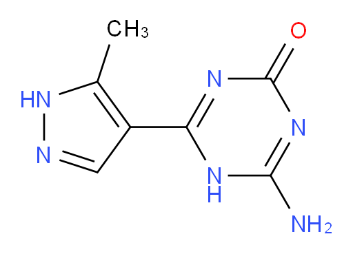 4-amino-6-(5-methyl-1H-pyrazol-4-yl)-2,5-dihydro-1,3,5-triazin-2-one