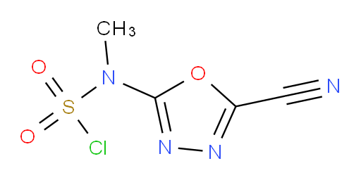N-(5-cyano-1,3,4-oxadiazol-2-yl)-N-methylsulfamoyl chloride