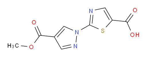 2-[4-(methoxycarbonyl)-1H-pyrazol-1-yl]-1,3-thiazole-5-carboxylic acid
