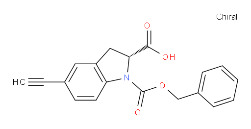 (2R)-1-[(benzyloxy)carbonyl]-5-ethynyl-2,3-dihydro-1H-indole-2-carboxylic acid