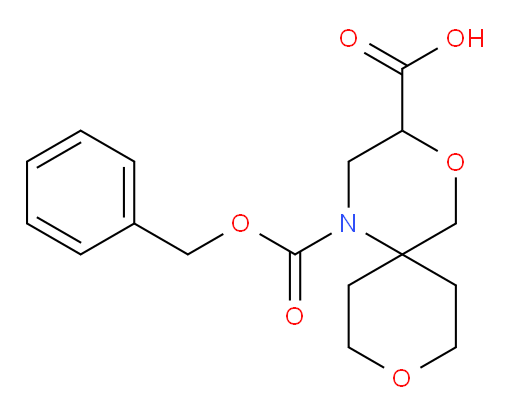 1-[(benzyloxy)carbonyl]-4,9-dioxa-1-azaspiro[5.5]undecane-3-carboxylic acid