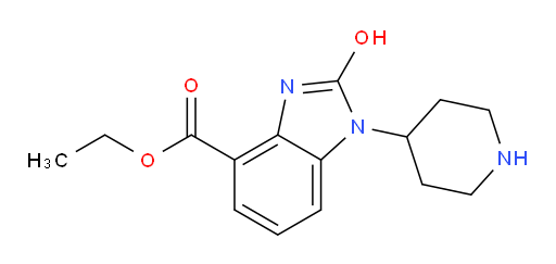 ethyl 2-hydroxy-1-(piperidin-4-yl)-1H-1,3-benzodiazole-4-carboxylate