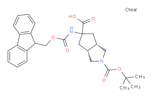 (3aR,6aS)-2-[(tert-butoxy)carbonyl]-5-({[(9H-fluoren-9-yl)methoxy]carbonyl}amino)-octahydrocyclopenta[c]pyrrole-5-carboxylic acid