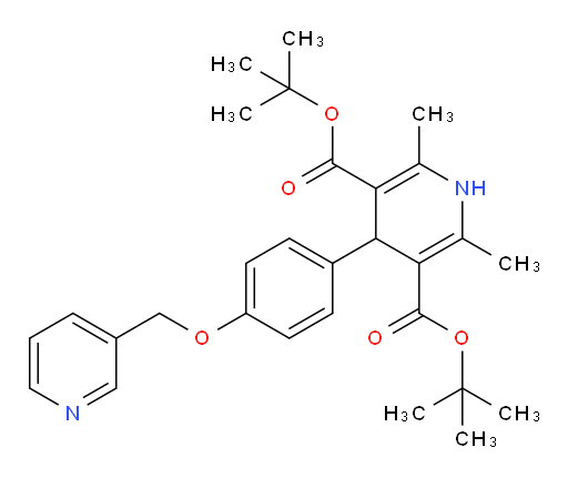3,5-di-tert-butyl 2,6-dimethyl-4-{4-[(pyridin-3-yl)methoxy]phenyl}-1,4-dihydropyridine-3,5-dicarboxylate