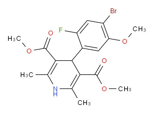 3,5-dimethyl 4-(4-bromo-2-fluoro-5-methoxyphenyl)-2,6-dimethyl-1,4-dihydropyridine-3,5-dicarboxylate
